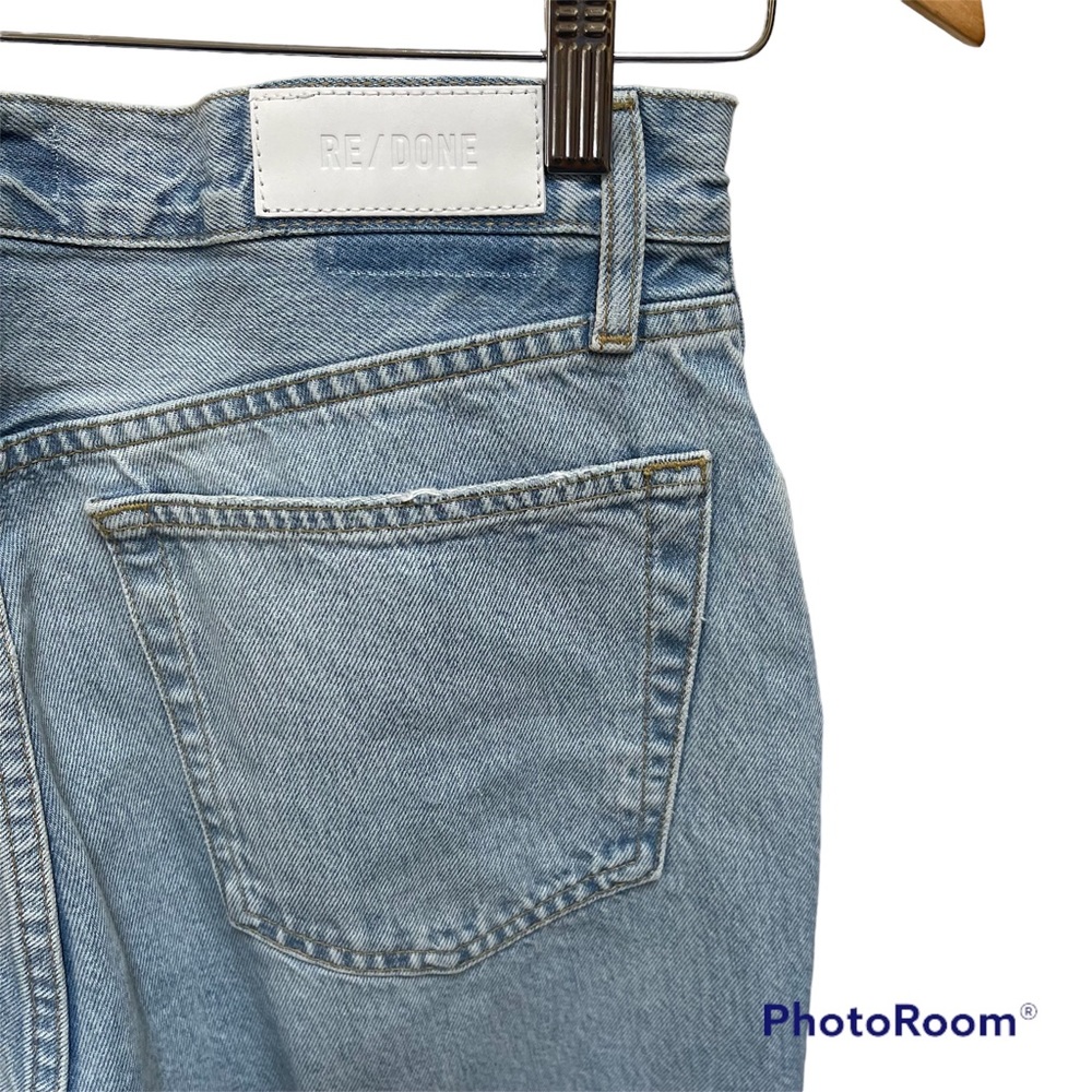Revolve Re/Done 90s High Rise Loose Jeans in Breezy Indigo with Rips Size 30 - Picture 7 of 12